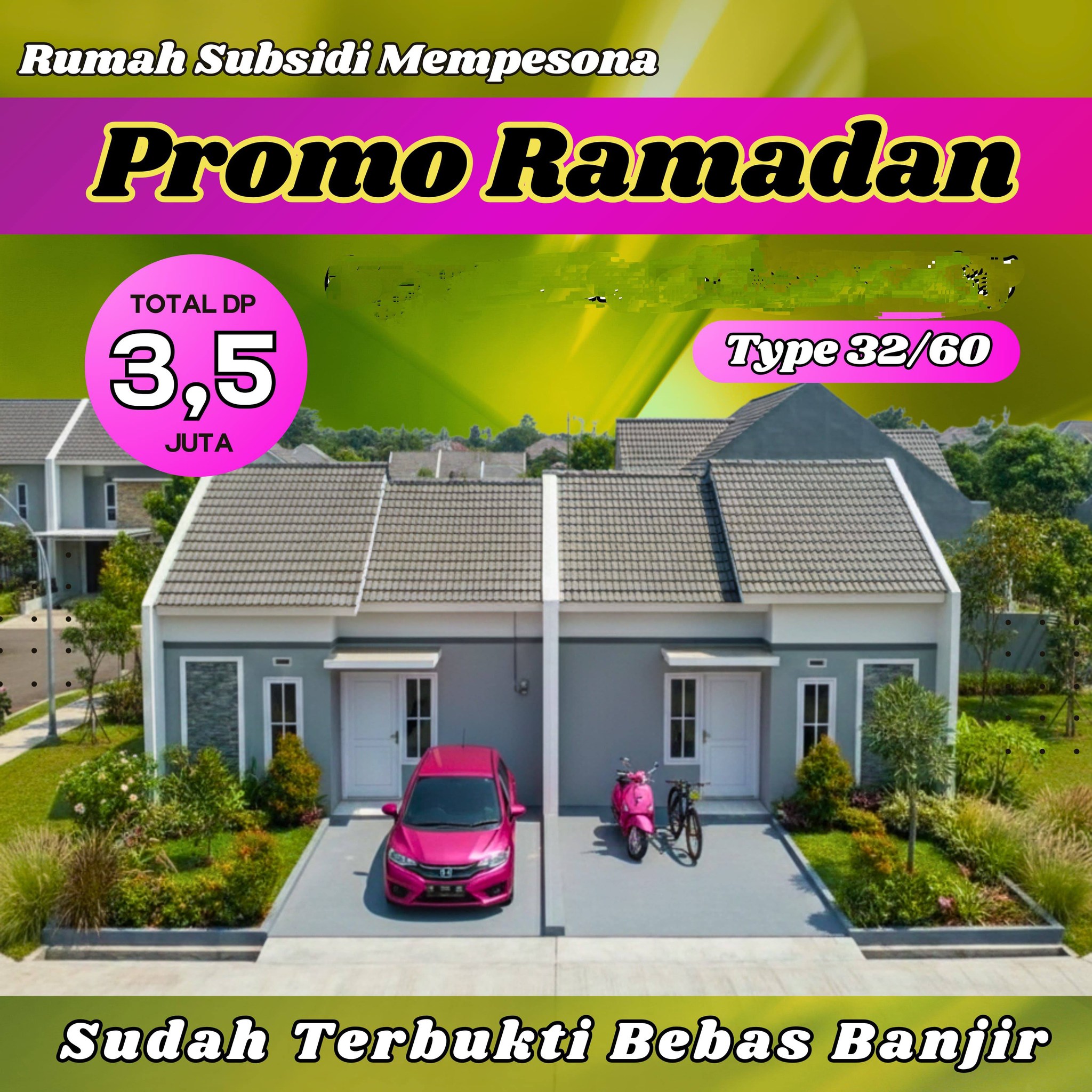 Promo Rumah Subsidi Type 32/60, Bangunan Lebih Lega & Siap Huni