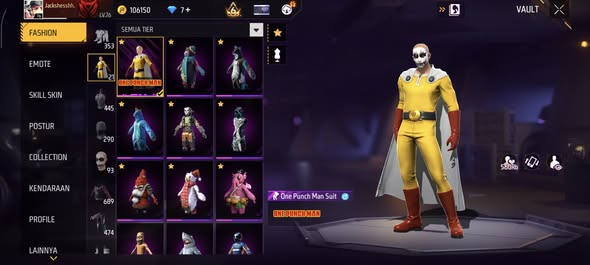 Jual akun freefire