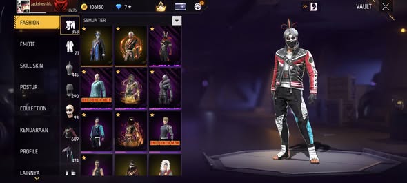 Jual akun freefire