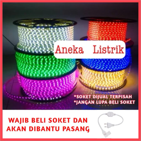 LAMPU LED STRIP SELANG 5050 SMD AC 220V METERAN (1M-100M)