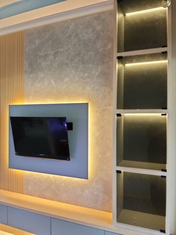 ✨ WALL PANEL TV MINIMALIS – ELEGAN, MODERN & BIKIN RUMAH NAIK KELAS! 🏡