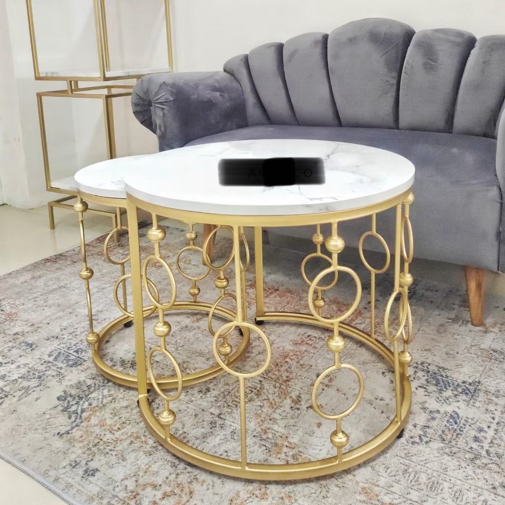 🔥 MEJA MARBLE BULAT MINIMALIS ELEGAN 🔥
