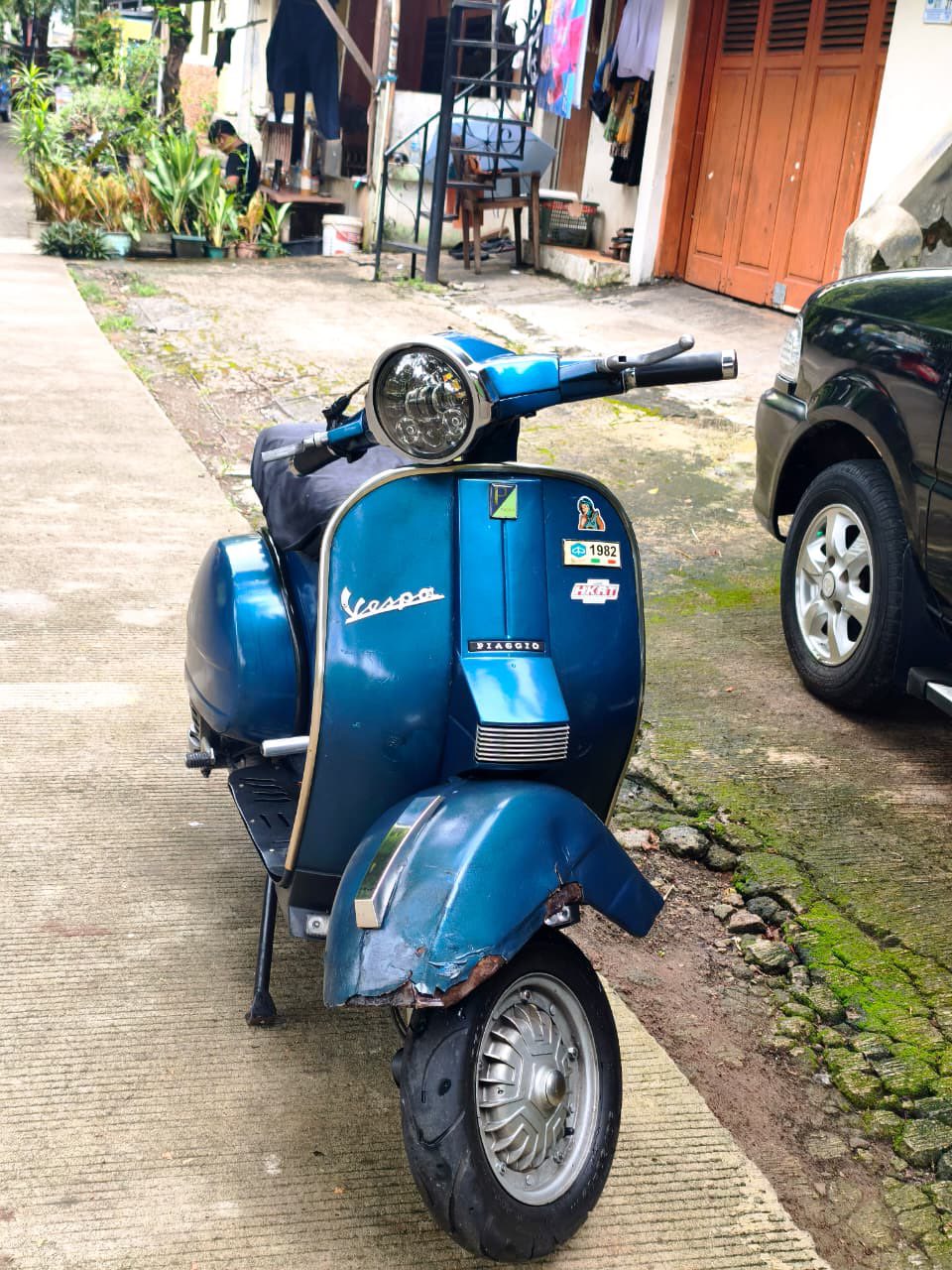 🔥 VESPA KLASIK BIRU ANTIK ELEGAN SIAP 🔥