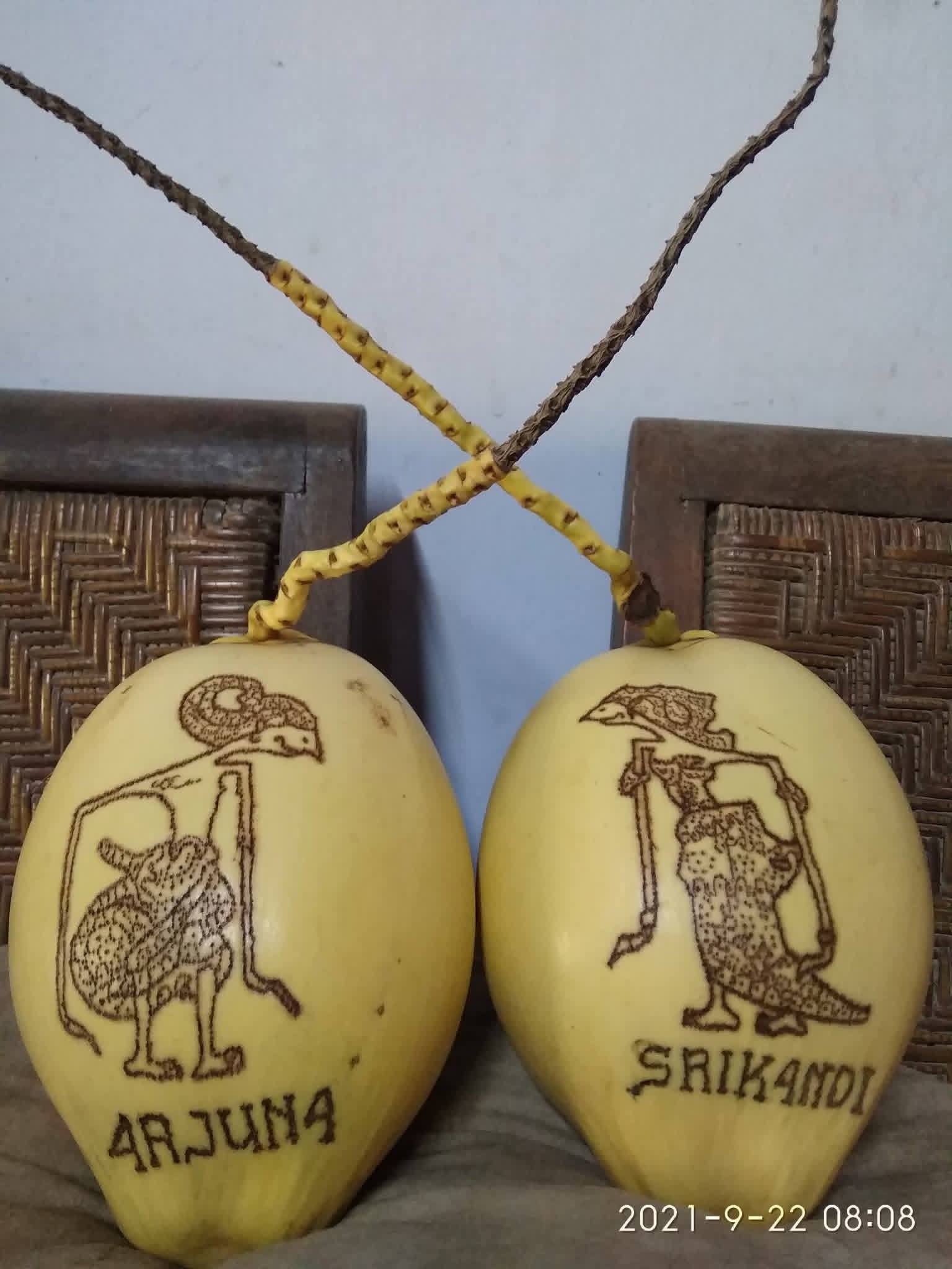 Kelapa Ukir Wayang Unik Khas Tradisional!