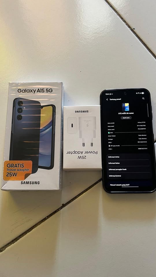 Samsung Galaxy A15 5G Baru Segel + Charger 25W