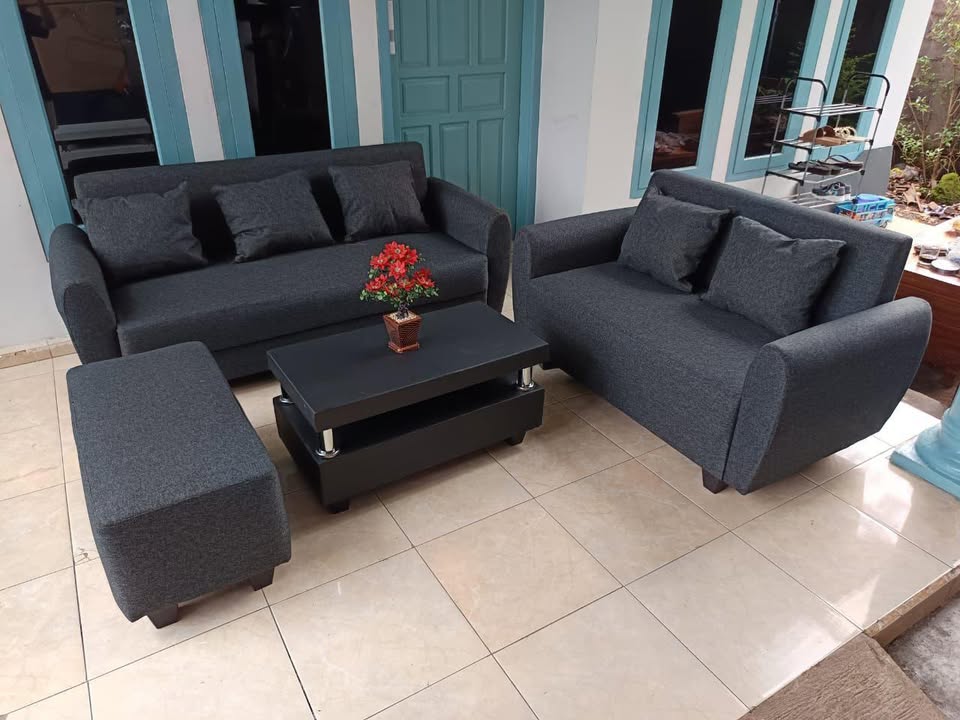 Sofa L Minimalis Modern + Meja Tamu Elegan Set