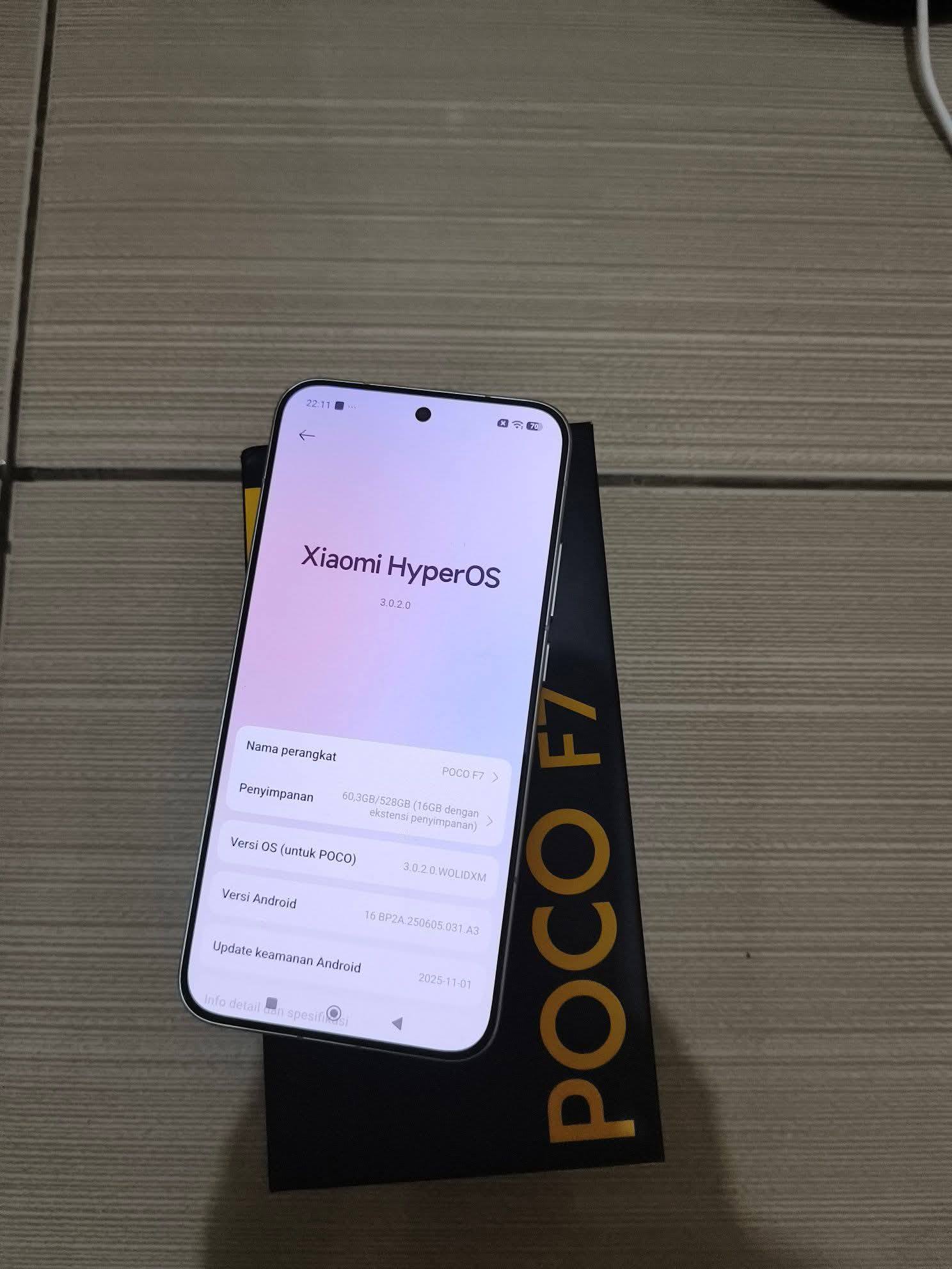 Dijual POCO F7 12/512GB White Fullset Original
