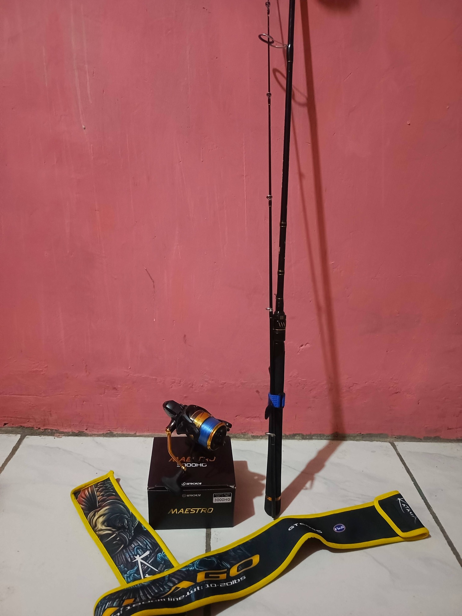 Paket Joran Katana Galago Full Fuji 180 + Reel Iroly Maestro 3000HG