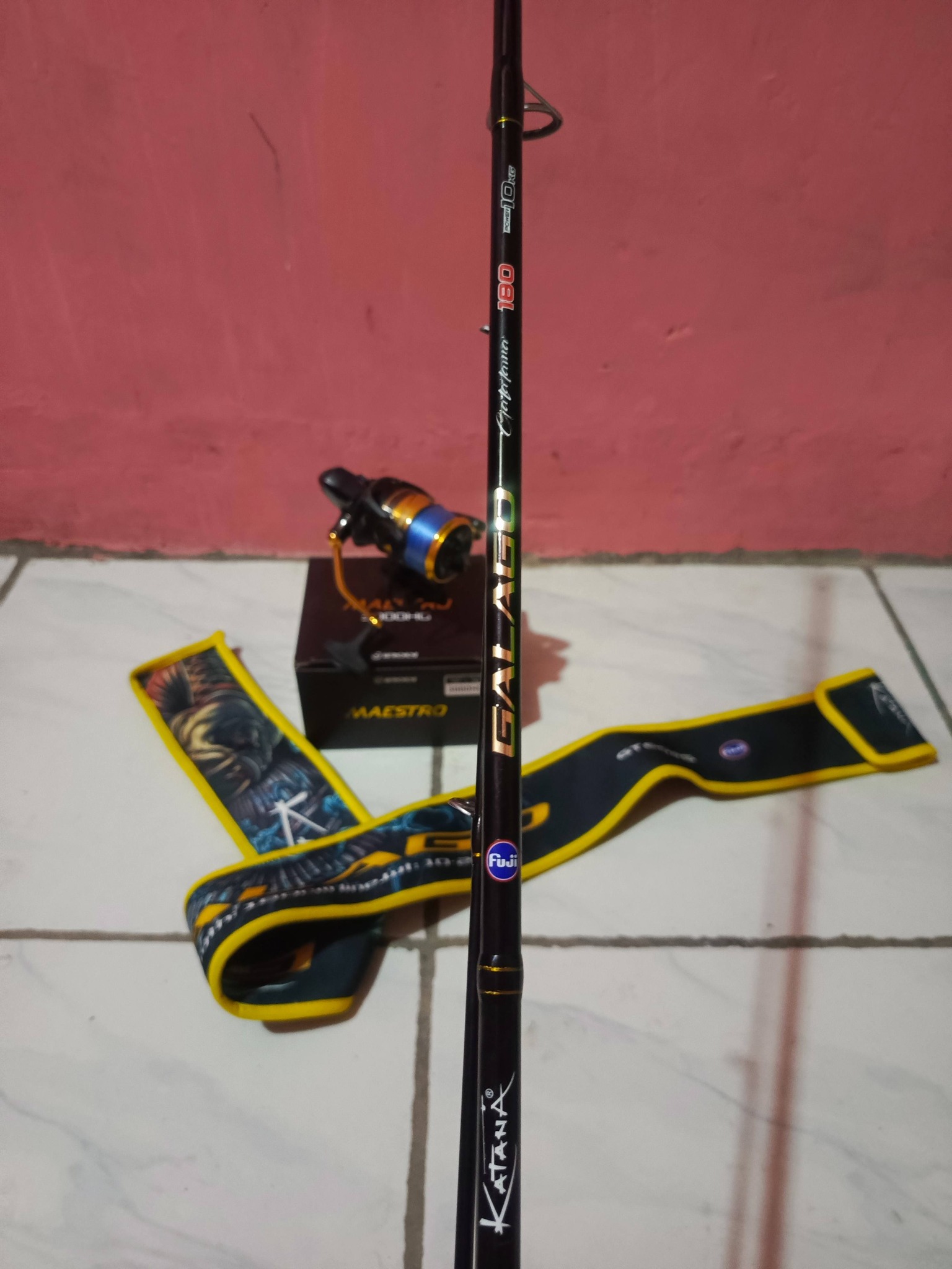 Paket Joran Katana Galago Full Fuji 180 + Reel Iroly Maestro 3000HG