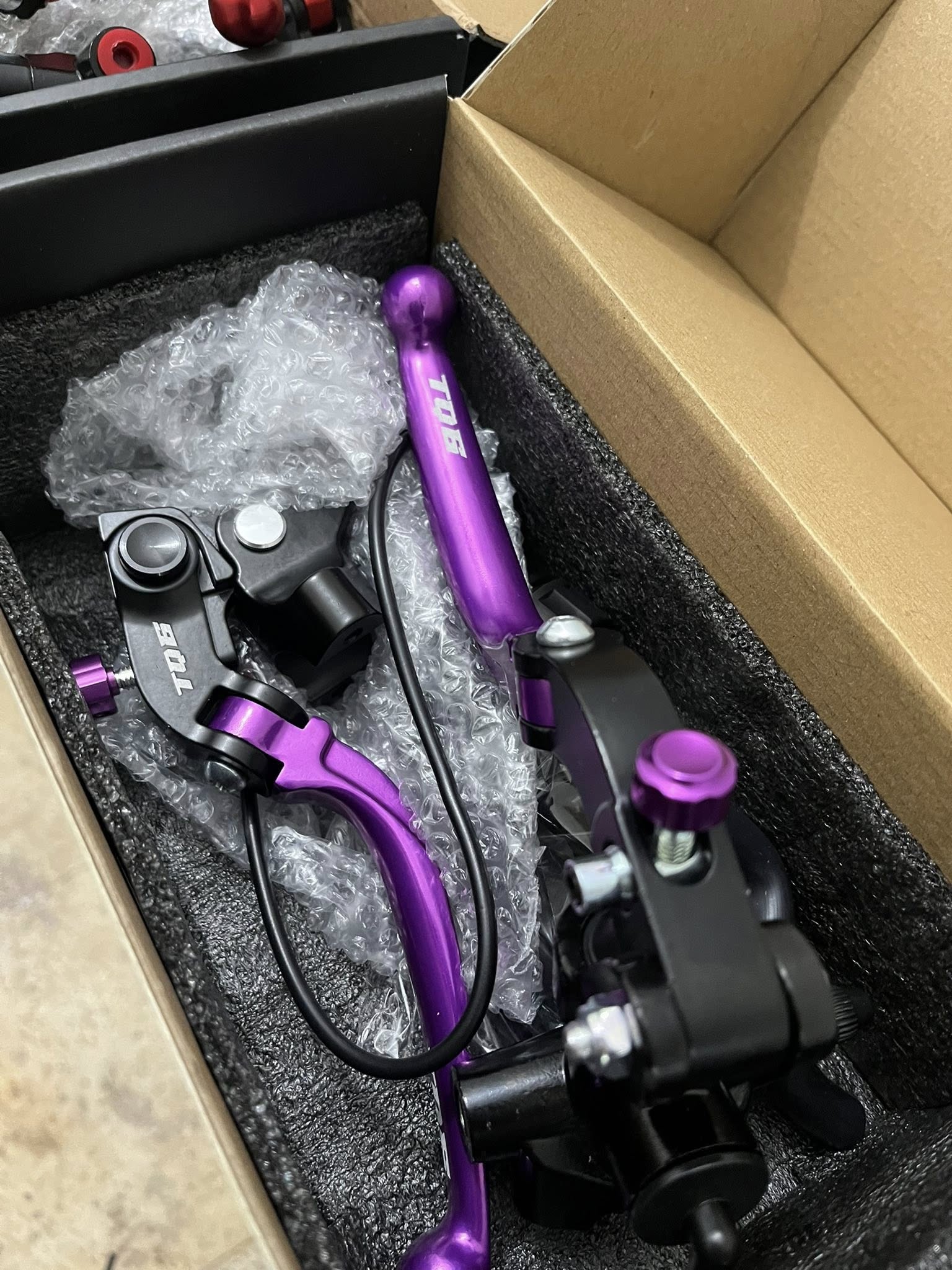 READY PART RACING BARU – MASTER REM TQ6 PNP PURPLE + SELANG DEPAN & KARBU PE24