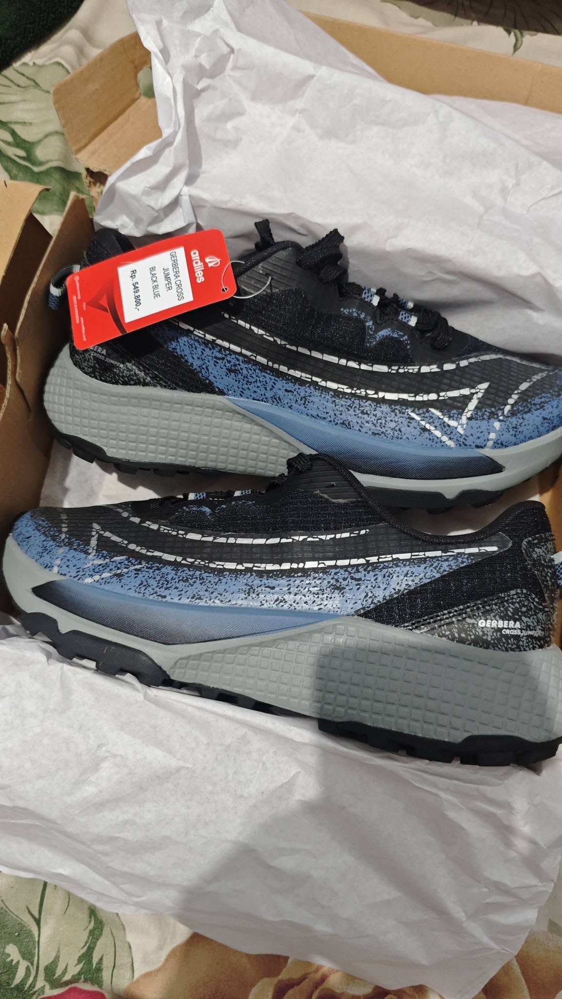 Ardiles Gerbera Cross Jumper Black Blue Terbaru – Sepatu Trail Run Original