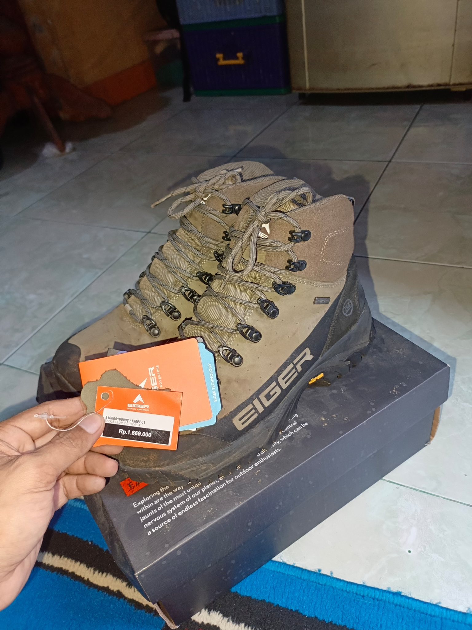 DIJUAL CEPAT – Sepatu Eiger Plum 2.0 Original | Baru Sekali Pakai 🔥