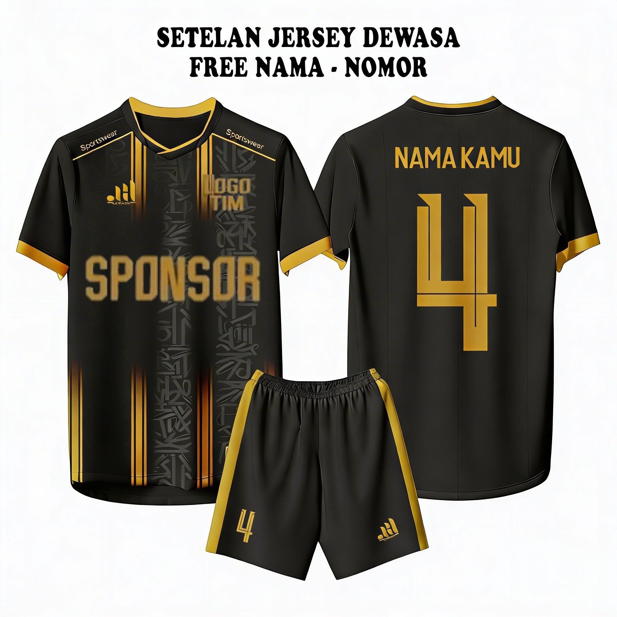 Custom Jersey Bola Dewasa Harga Murah – Cocok Turnamen, Komunitas & Harian