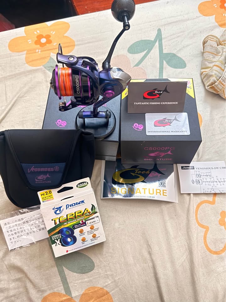 HIGH END REEL G-TECH VENOMOUS SW SPINNING 5000PG 🔥