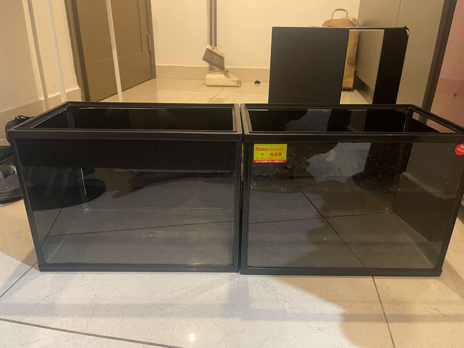 Aquarium Bekas Chana Mulus Like New – Tutup Ungu Eksklusif, Siap Pakai!