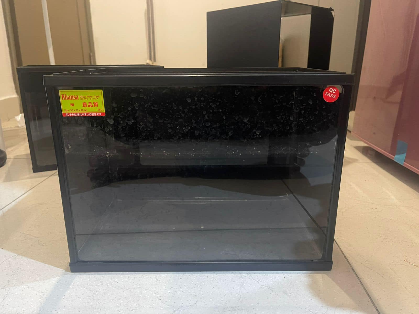 Aquarium Bekas Chana Mulus Like New – Tutup Ungu Eksklusif, Siap Pakai!