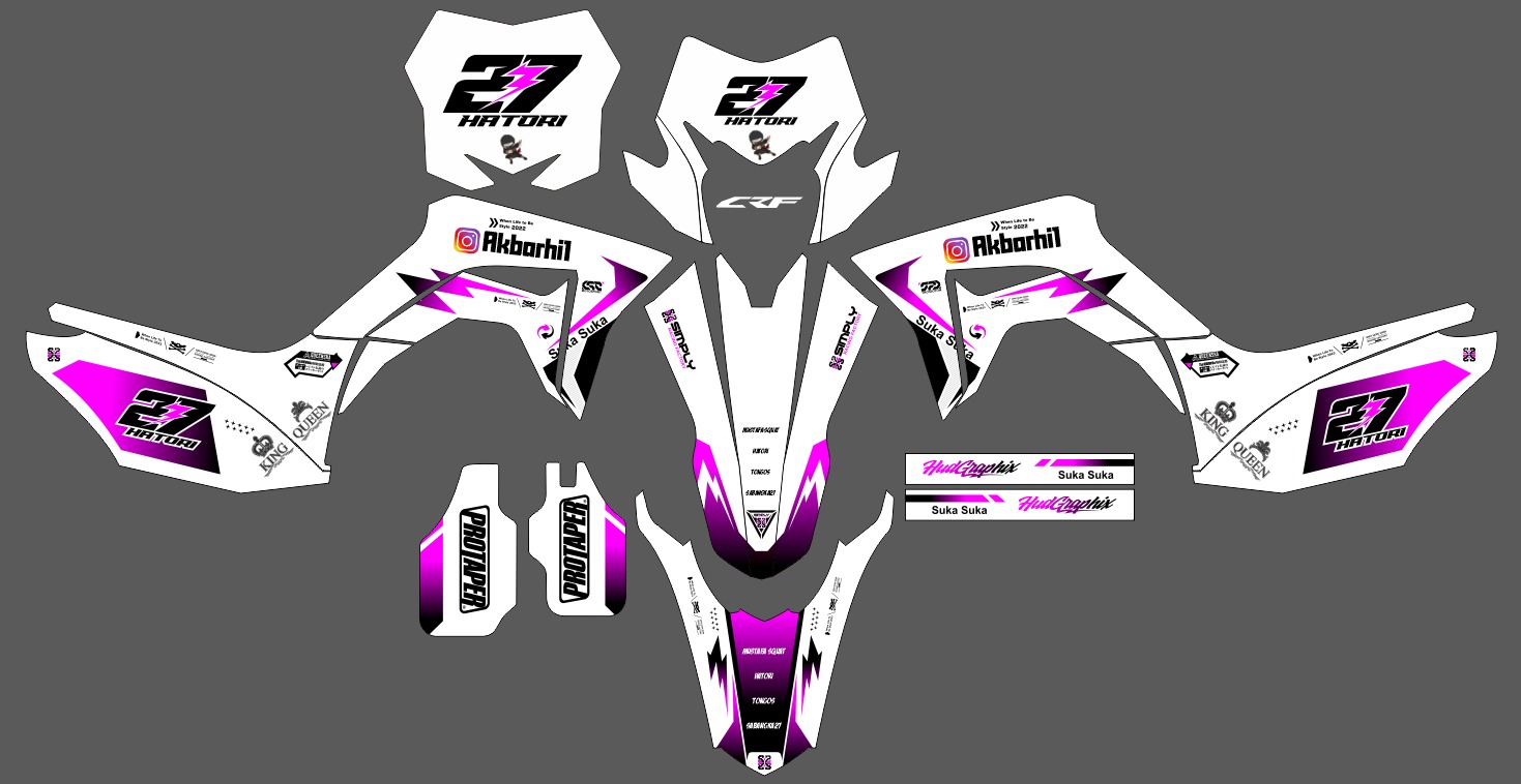 DECAL STIKER MOTOR CUSTOM KEREN & BERKUALITAS 🔥