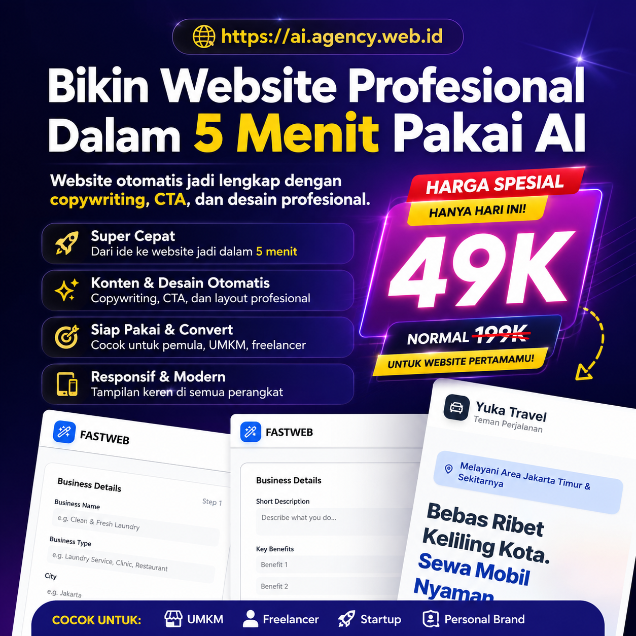 Aplikasi Pembuat WEBSITE dalam 5 Menit
