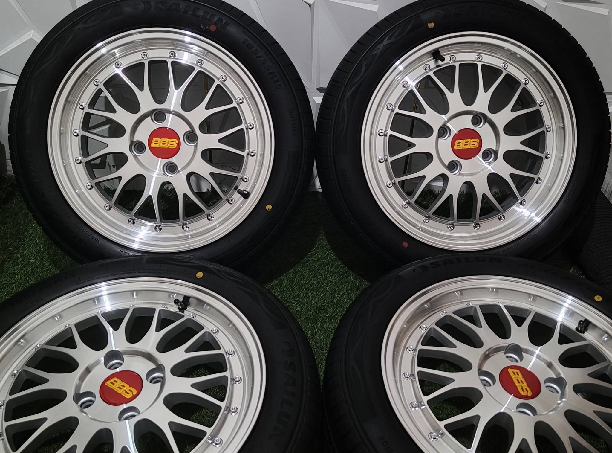 Velg BBS LM R15 Original + Ban 99% Mulus | PCD 4x100 | Siap Pakai