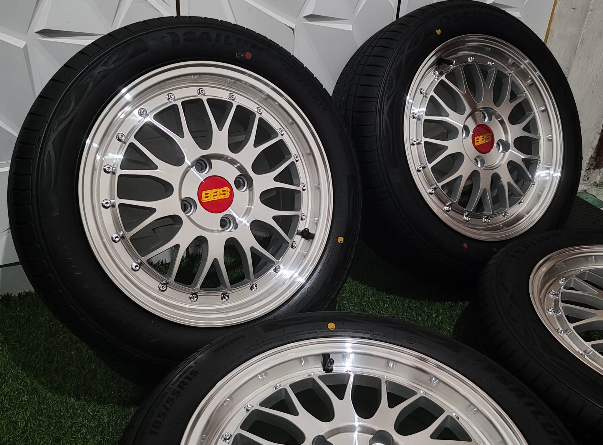 Velg BBS LM R15 Original + Ban 99% Mulus | PCD 4x100 | Siap Pakai