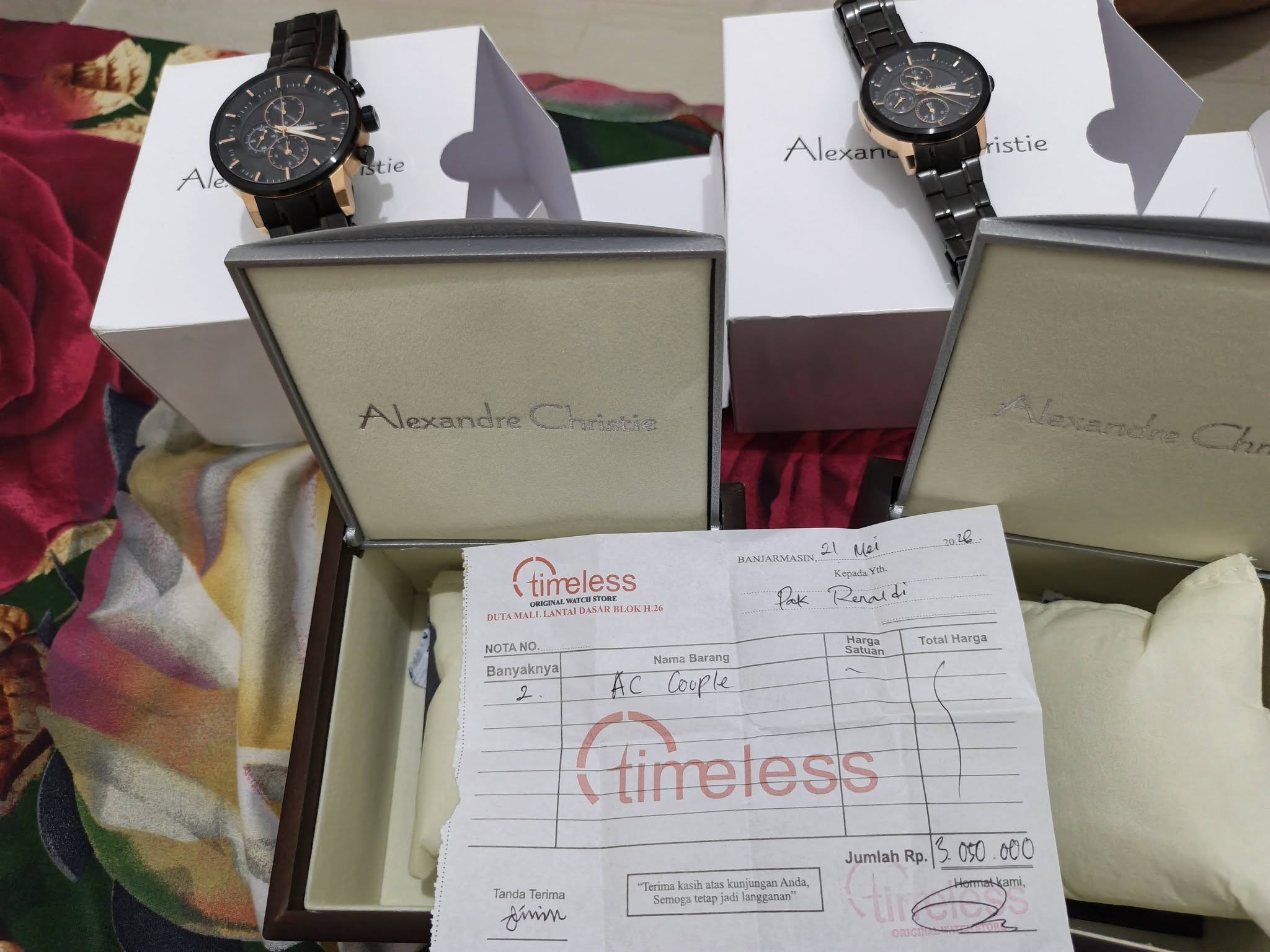 Dijual Jam Tangan Alexandre Christie Original Couple – Mulus Seperti Baru!