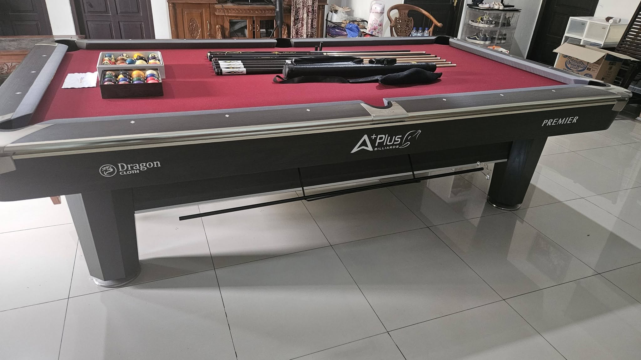 WTS / DIJUAL – MEJA BILLIARD APLUS PREMIERE 9 FEET FULL SET SIAP MAIN