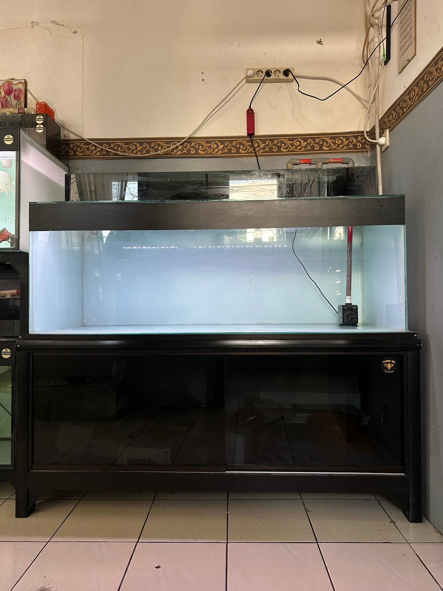 DIJUAL AQUARIUM BESAR + MEJA MULTIFUNGSI | SIAP PAKAI 🐠