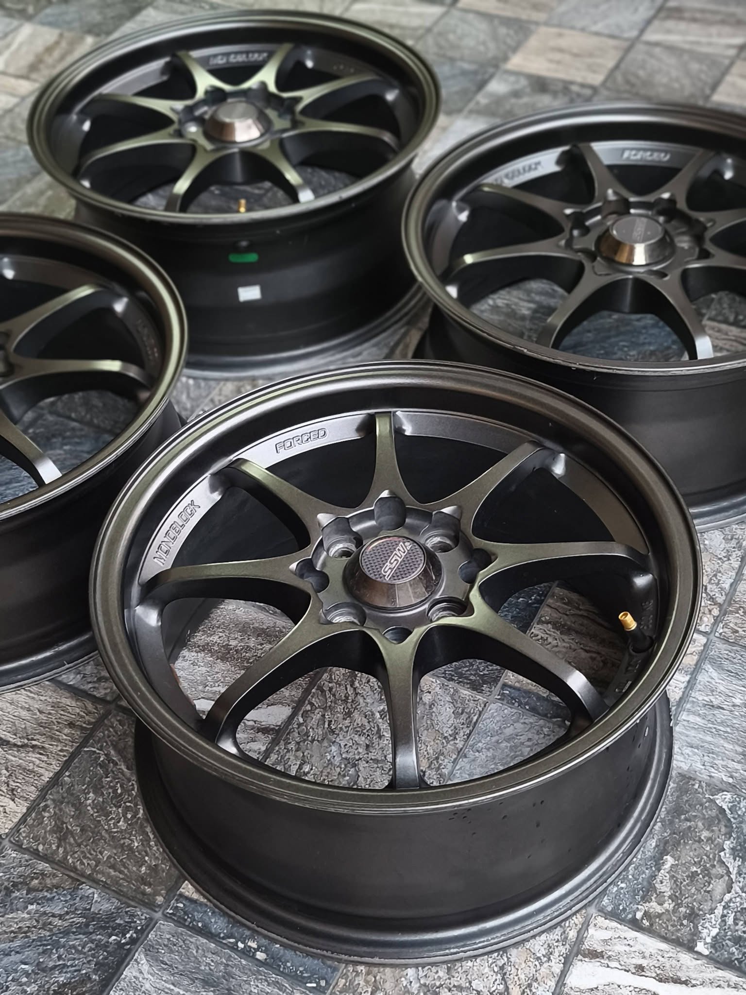 FS Velg CE28 SSW Thailand Ring 15 Grey Titan – Kondisi Mulus Siap Pasang