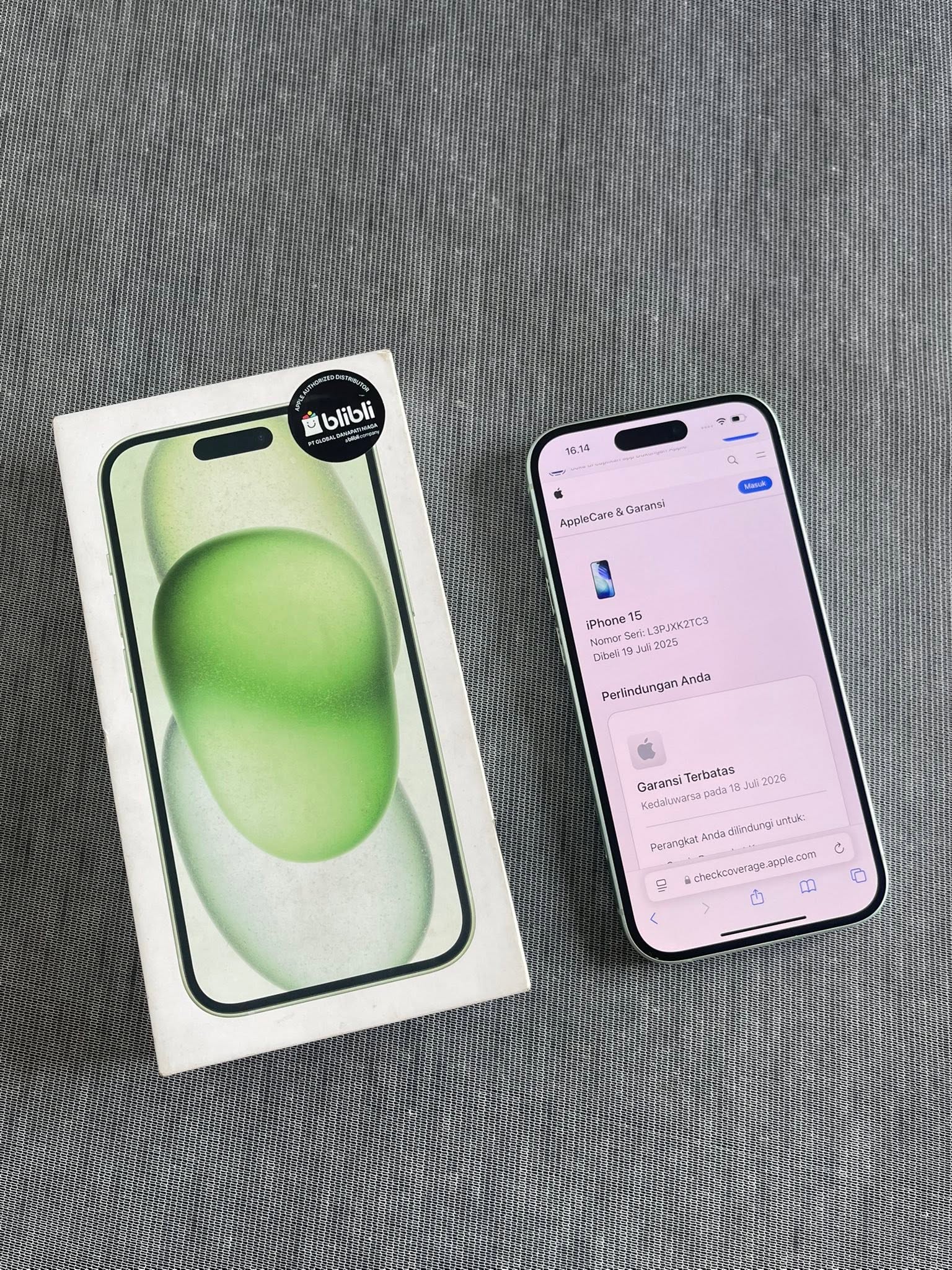 📱 iPhone 15 128GB iBox Second Terawat – Garansi Resmi Aktif