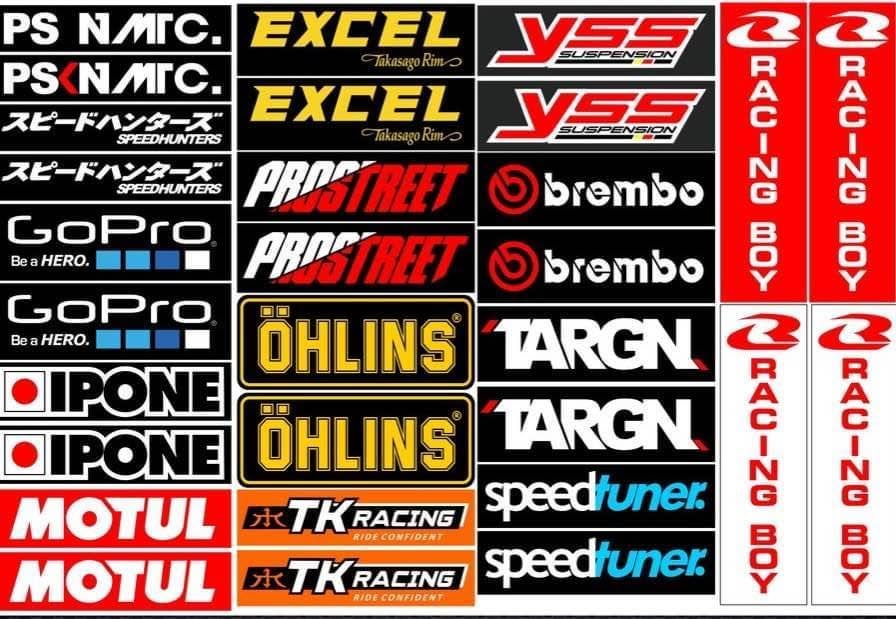 Sticker Racing Pack Premium – Ready Stock | Kualitas Tajam, Awet & Elegan!