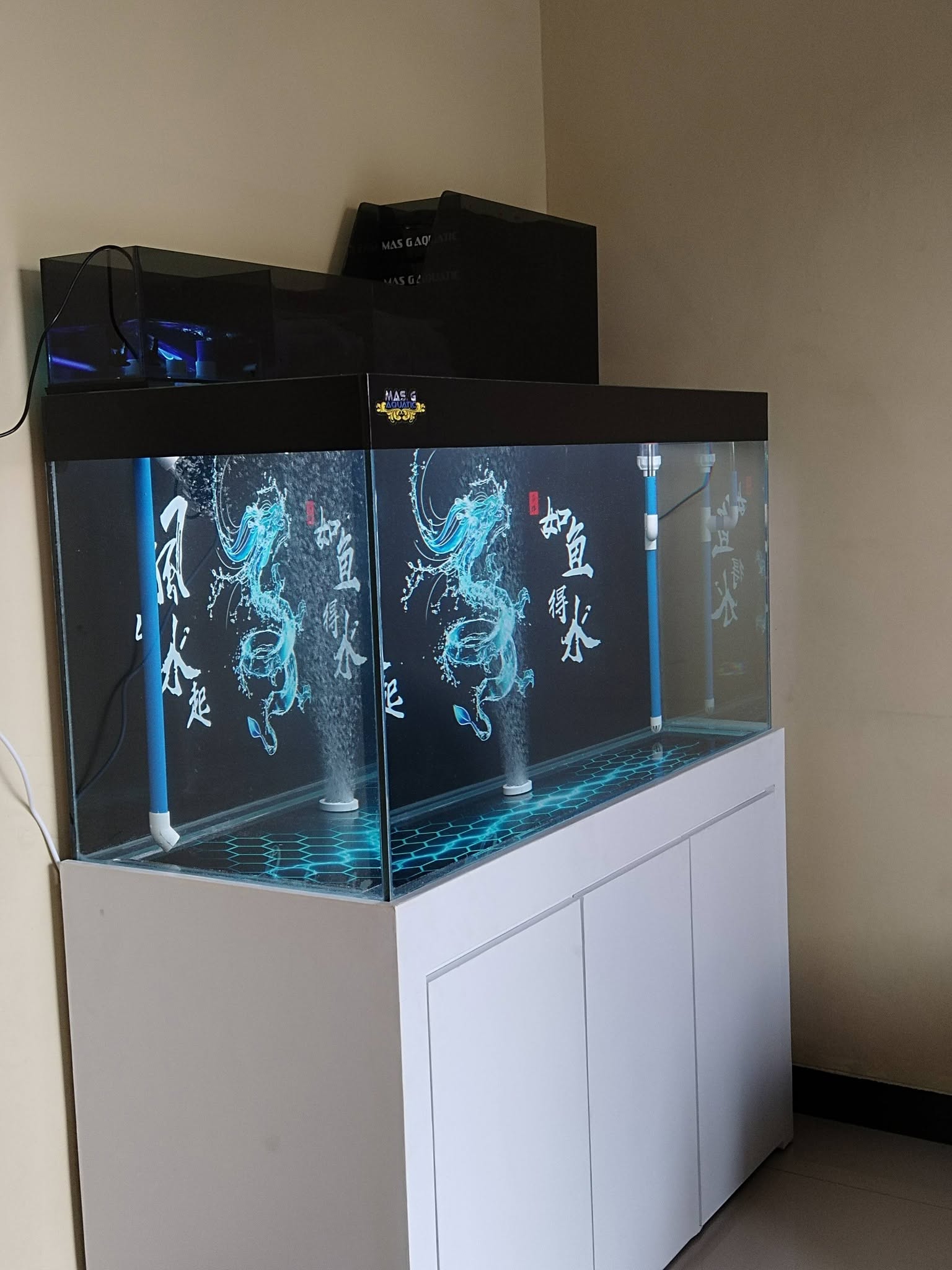 FOR SALE!! Aquarium Set Premium 120 cm Fullset – Bekas Terawat, Siap Pakai!