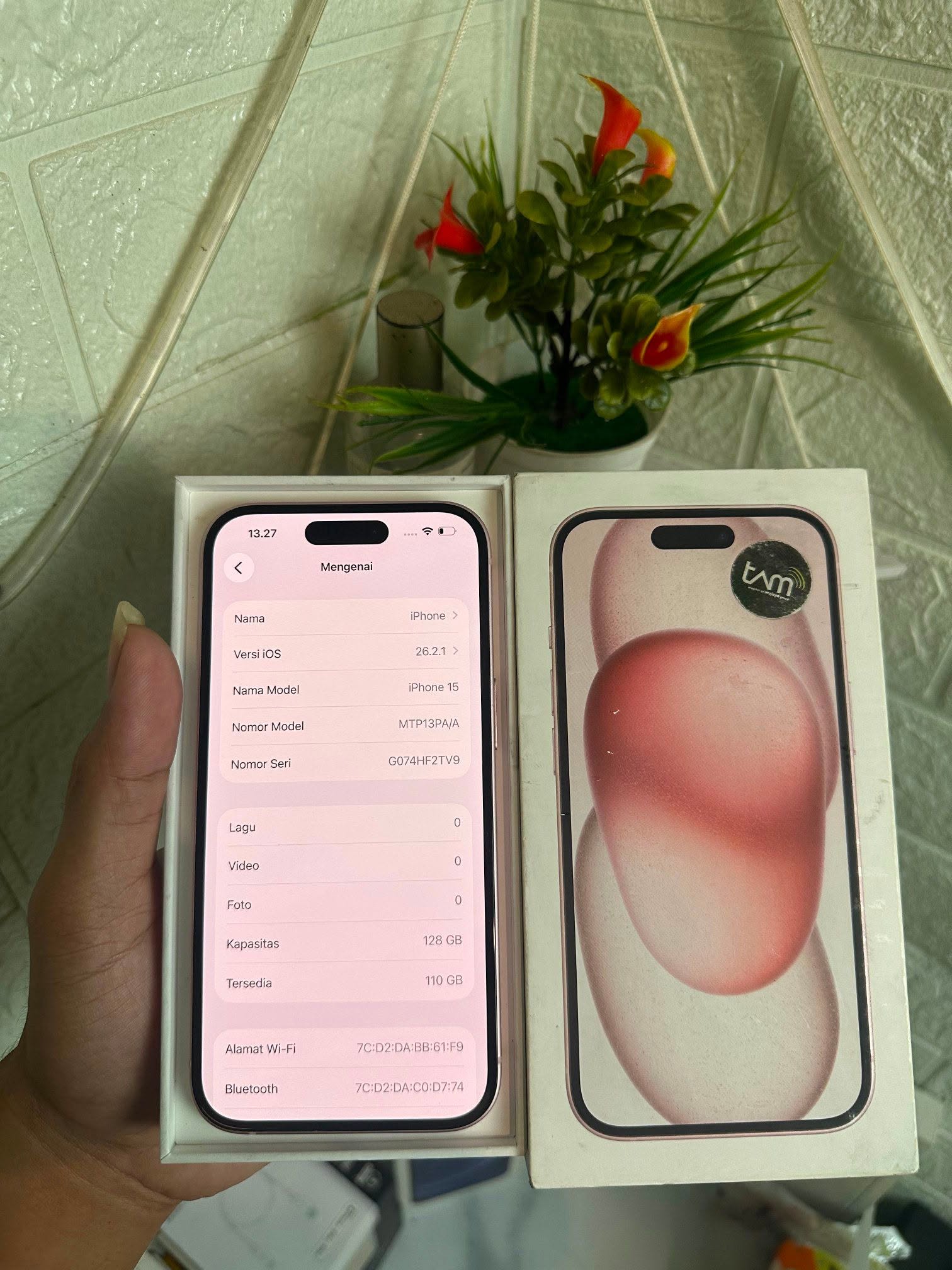 DIJUAL iPHONE 15 PINK 128GB iBOX — MULUS SIAP PAKAI! 🔥