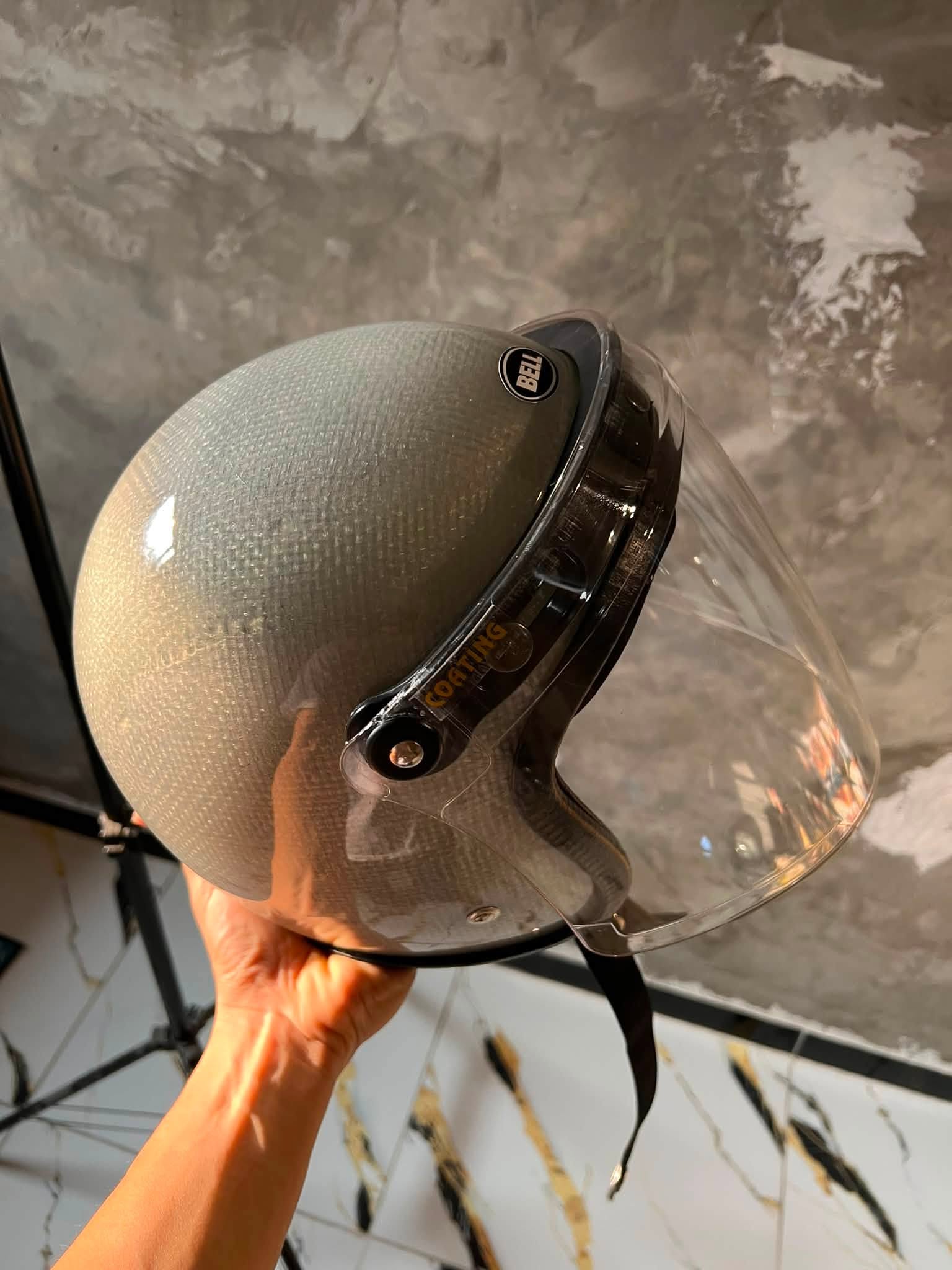 JUAL HELM SLIMHEAD RAW SILVER + BONUS VISOR 🔥