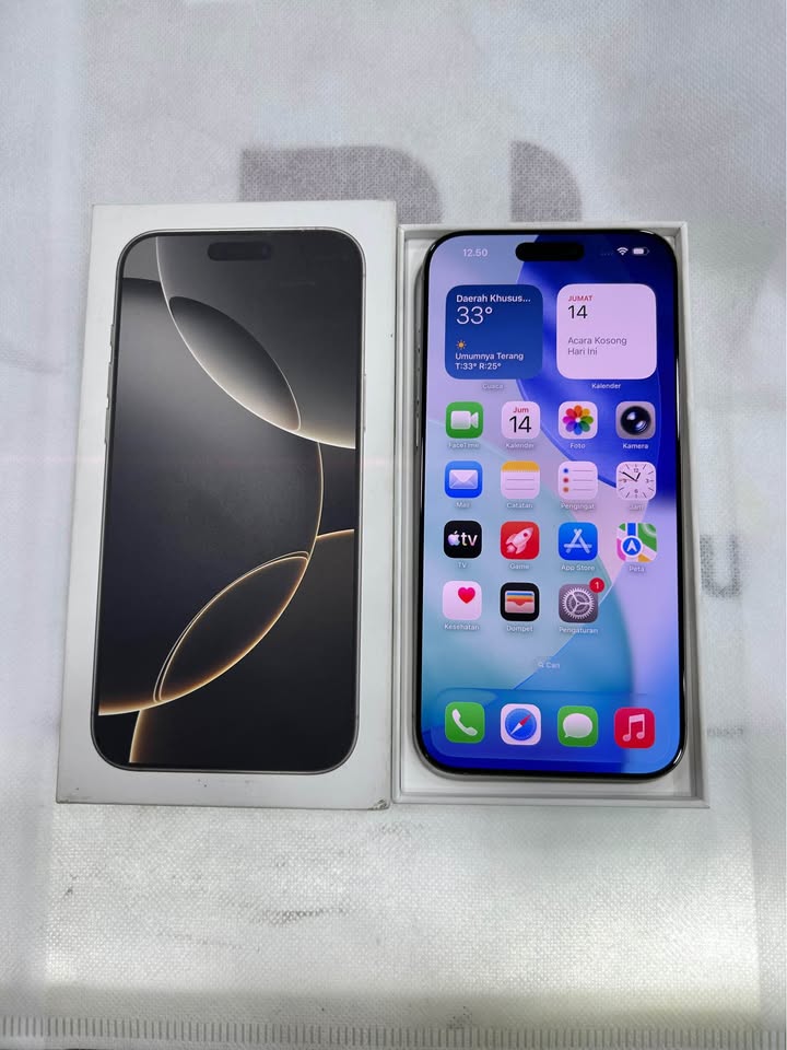 iPhone 16 Pro Max 256GB iBox – Natural Titanium, Kondisi Mulus & Siap COD